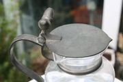 Vintage  Glass Carafe Jug H-8"