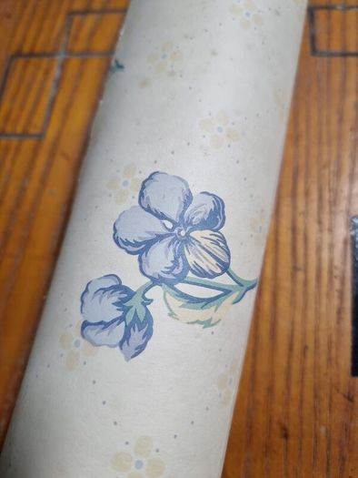 Roll of floral wallpaper
