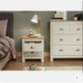 Bedside Table Loretta 45cm W Wood Cream Color Image 4
