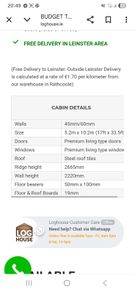 2 bed cabin for sale in north Dublin