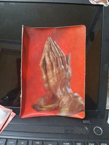 Hands of Prayer 3 D Postcard