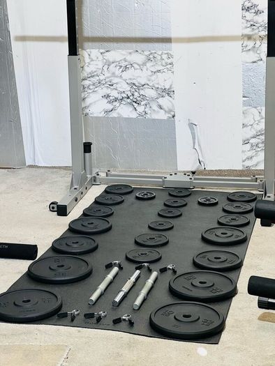 Branded: Cast Iron Weights Folding Rack Bench Bars