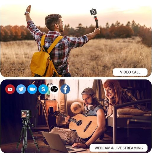 Digital Camera,Jckduhan Vlogging Camera with 32G Memory Card FHD 1080P 16X Digital Zoom