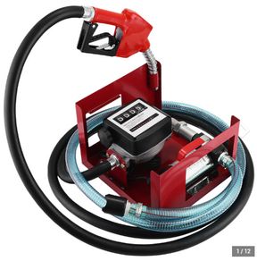 Self Priming Electric Oil Pump Transfer Fuel Oil Diesel 40l/m + Mechanical Meter