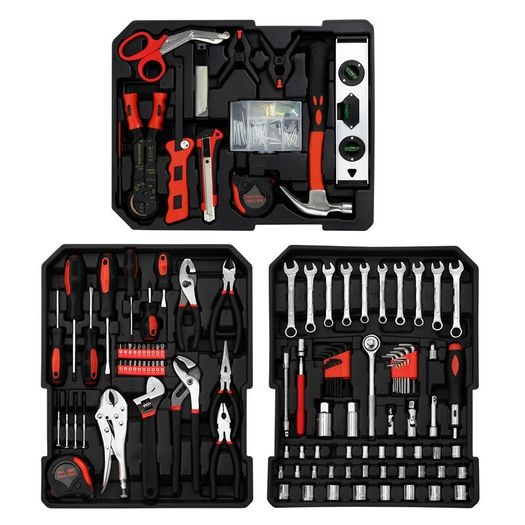 Aluminum tool case silver with four levels and wheels