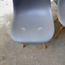2 grey dining chairs eames style Image 2