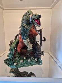 killer croc statue 3d printed and custom painted