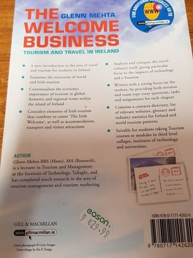 The Welcome Business: Tourism and Travel in Ireland, Glenn Mehta