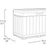 190L Kentwood Outdoor Garden Storage Box Rosewood | Compact, Weather Resistant Storage with Lockable Lid Multi Functional Design Image 3