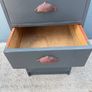 Vintage 4-Drawer Bedside Chest - Farrow & Ball Railings Image 3