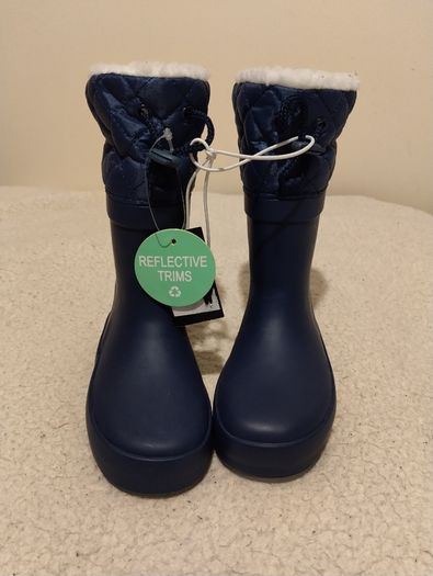 Navy Fur Lined Wellies, New With Tags