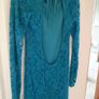 John Zack Blue Lace Open Back Dress - Size 8 Image 6