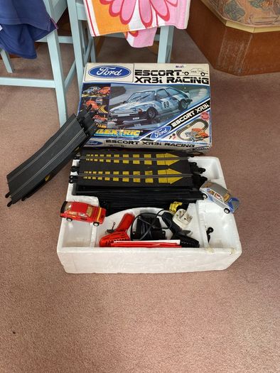 scalextric .  Ford escort xr3i racing set 1980s.