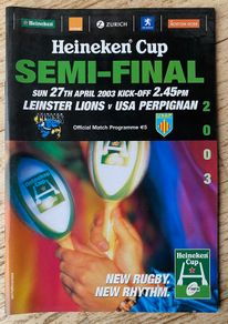 2003 Leinster v Perpignan - Heineken Cup Semi-Final Programme