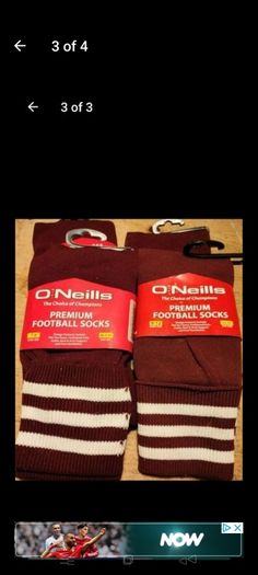 O NEILLS Adult Maroon socks.
