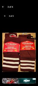 O NEILLS Adult Maroon socks.