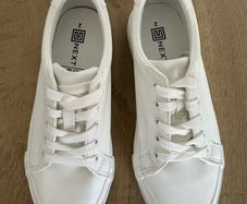 NEXT White Lace Up Trainers