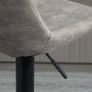 2-pack retro design bar stools, incl. footrest, height-adjustable, gas lift, Gray + Black Image 3