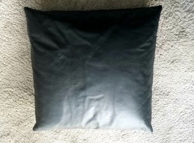 Leather Cushion, BLACK leather, Real Feather, like new