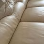3 Piece Leather Sofa Suite Carved Wood Frame Ornate Italian Style Image 4