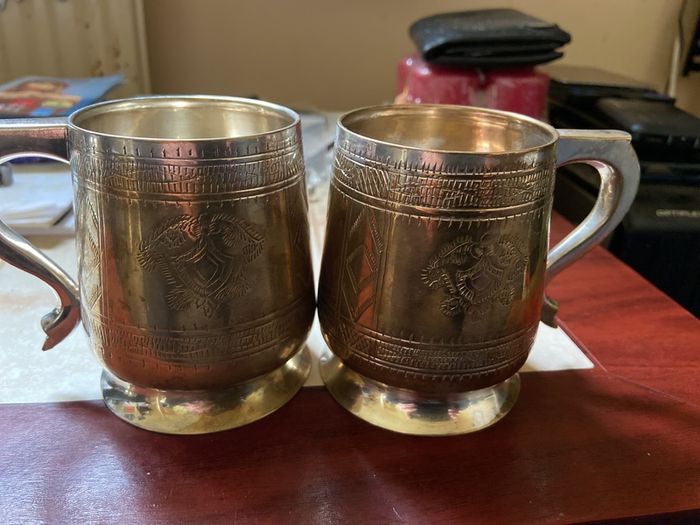 EPNS silver plated tankards