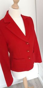 Gerry Weber Red Short wool Blazer Jacket Size 10