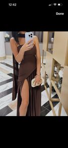 Brown ball dress