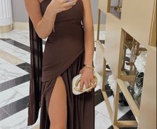 Brown ball dress