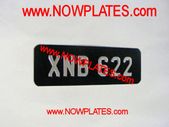 Small Number Plate Pressed Silver 9