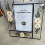 Stained Glass Photo Frame: Pressed Daisies & Clovers, Wildflower Bouquet 4 x 6 inches Image 4