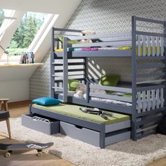Triple Bunk Bed with Storage