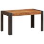 Dining Table 140x70x76 cm Solid Rough Mango Wood Image 9