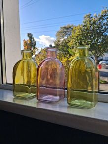 small glass vases