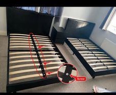 free 2 bed double with mattress and side tabel