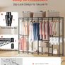 Heavy Duty Corner Clothes Rack Wardrobe 499 kg Capacity Adjustable Storage System Image 3
