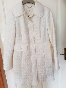 NEW - Kate spade Fit-and-Flare Bow-Quilted Coat UK 10