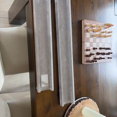 Set of two matching grey shelves