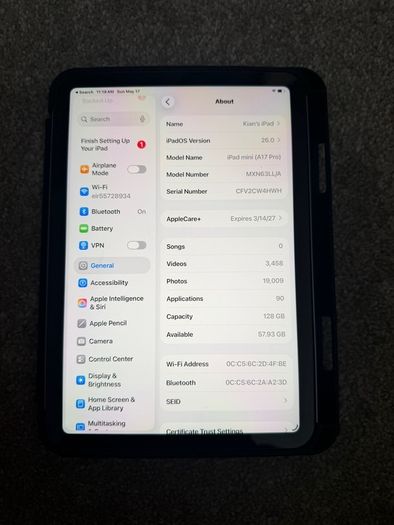 ipad mini A17 pro
