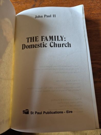 Vintage 1983 John Paul II The Family: Domestic Church. Religious.
