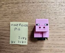lego minepig02b pig, set minecraft 21170, 21177