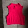 Red Open back cropped top, size 10 Image 6
