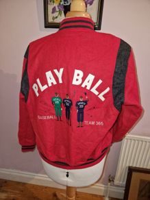 Vintage Varsity Play Ball Baseball wool jacket