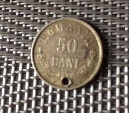 Rare 1873 50 Bani Silver Coin