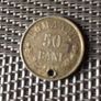Rare 1873 50 Bani Silver Coin Image 2