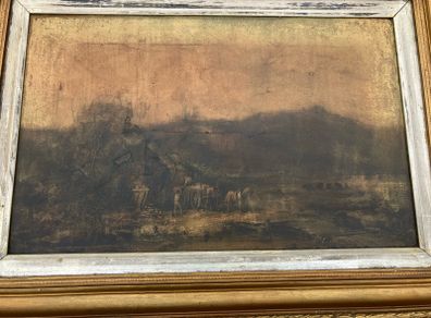 old oil on canvas