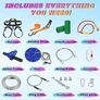Zip Line Kits for Garden, 38m Zip Wire Kit For Kids and Adults, With Stainless Steel Spring Brake, Tensioning Kit, Safety Harness, Tree Protectors (38m blue) Image 2