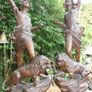 Vintage Collectible Metal Sculptures French Art Deco Sculptures 22" Image 4