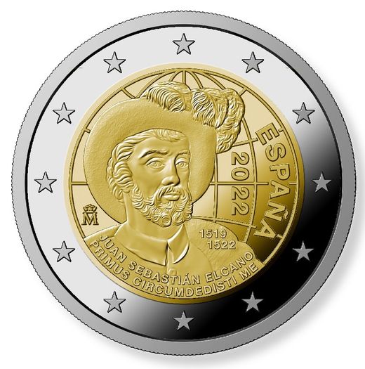 Spain 2 Euro Commemorative Coin 2022 - Circumnavigation. UNCIRCULATED.