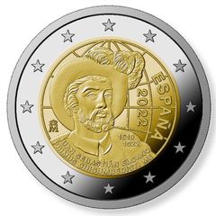 Spain 2 Euro Commemorative Coin 2022 - Circumnavigation. UNCIRCULATED.