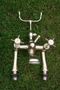 Vintage Gold Color Brass Bathroom Bath Tub Mixer Tap Hand Shower